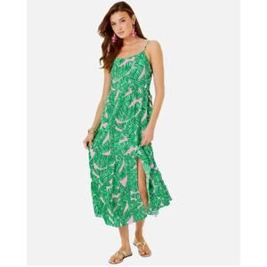 LILLY PULITZER Womens Teresa Maxi Dress XS Green Pink Lets Go Bananas NWT